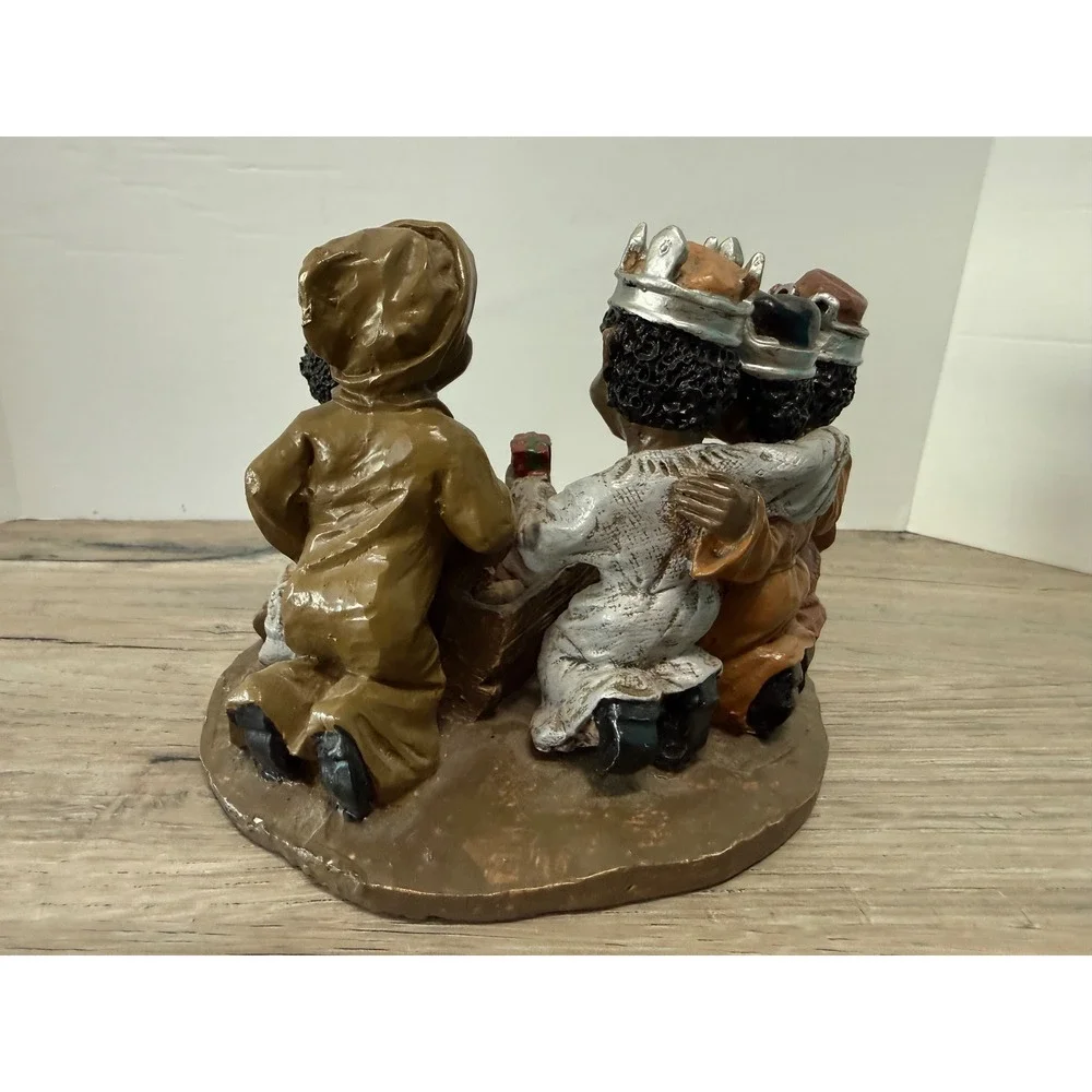 Vintage 1993 Young's Inc Treasures of the Heart Black Nativity Scene Figurine